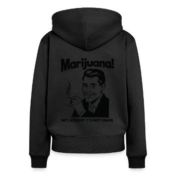 MARIJUANA - Women's Premium Organic Zip Hoodie - black - Back - Julia (174cm)