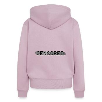 Internet censored - Women's Premium Organic Zip Hoodie - dusky pink - Back - Julia (174cm)