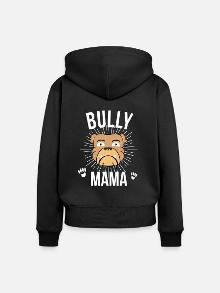 Bulldog - Frauen Premium Bio Zip Hoodie - Schwarz