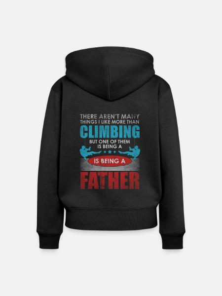 Felsklettern Boulder Klettern Bergsteigen Geschenk - Frauen Premium Bio Zip Hoodie - Schwarz