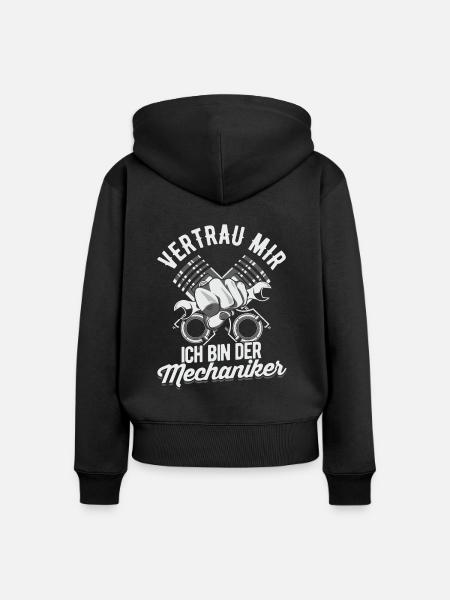 Mechaniker - Frauen Premium Bio Zip Hoodie - Schwarz