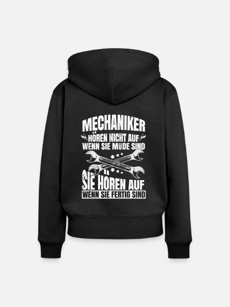 Mechaniker - Frauen Premium Bio Zip Hoodie - Schwarz