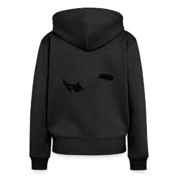 Kitesurf Kitesurf Kiten - Sweat à capuche zippé Premium bio Femme - noir - Dos - Julia (174cm)
