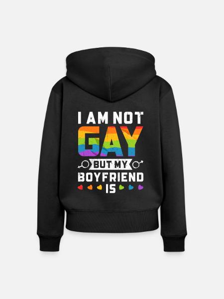LGBT - Frauen Premium Bio Zip Hoodie - Schwarz