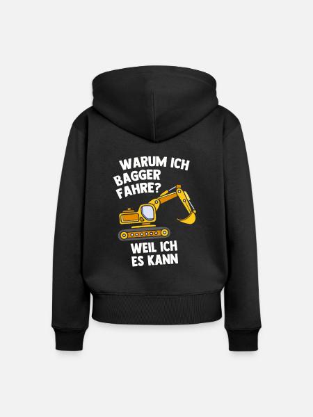 Bagger - Frauen Premium Bio Zip Hoodie - Schwarz