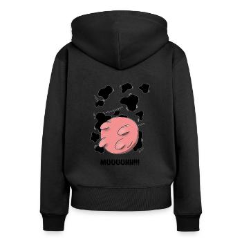 Cow Muh Costume Cow - Women's Premium Organic Zip Hoodie - black - Back - Julia (174cm)