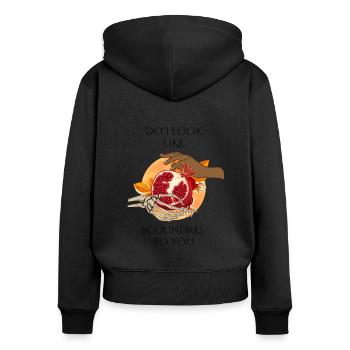 Hades and Persephone - Frauen Premium Bio Zip Hoodie - Schwarz - Hinten - Julia (174cm)