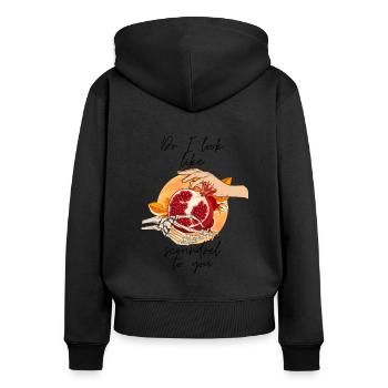 Hades and Persephone - Frauen Premium Bio Zip Hoodie - Schwarz - Hinten - Julia (174cm)