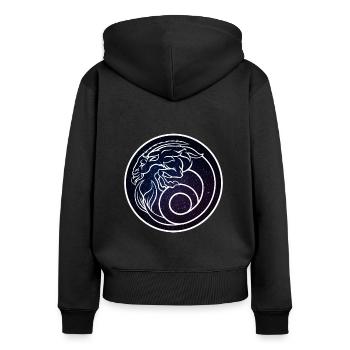 Capricorn Zodiac sign - Frauen Premium Bio Zip Hoodie - Schwarz - Hinten - Julia (174cm)
