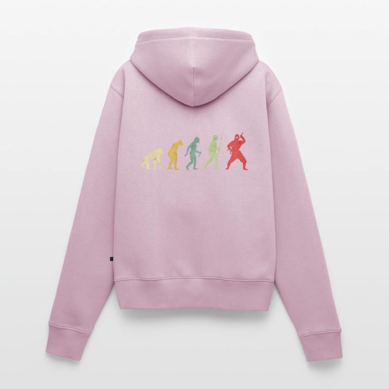 Ninja Pose Evolution Women's Premium Organic Zip Hoodie