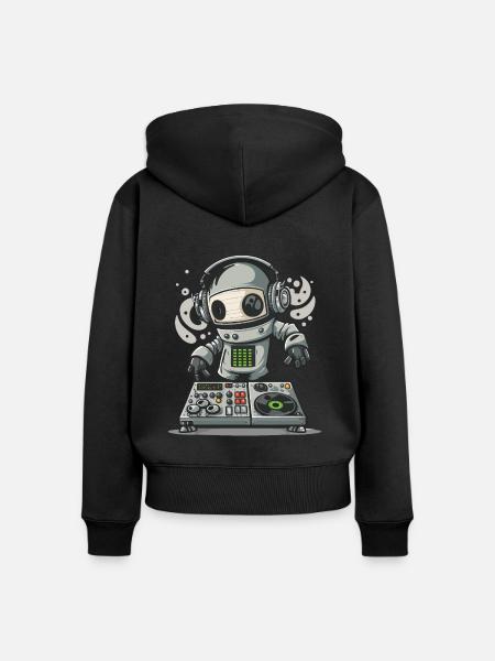 Mixer schlagen - Frauen Premium Bio Zip Hoodie - Schwarz