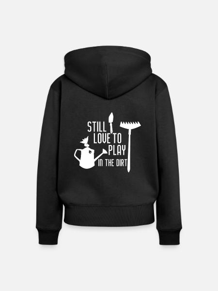 Gärtner - Frauen Premium Bio Zip Hoodie - Schwarz