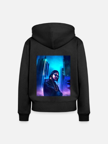 Hip Hopper Rapper - Frauen Premium Bio Zip Hoodie - Schwarz
