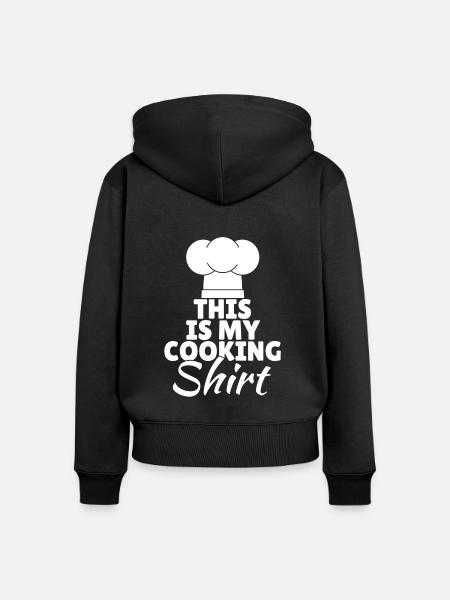 Das Ist Mein Kochhemd - Frauen Premium Bio Zip Hoodie - Schwarz