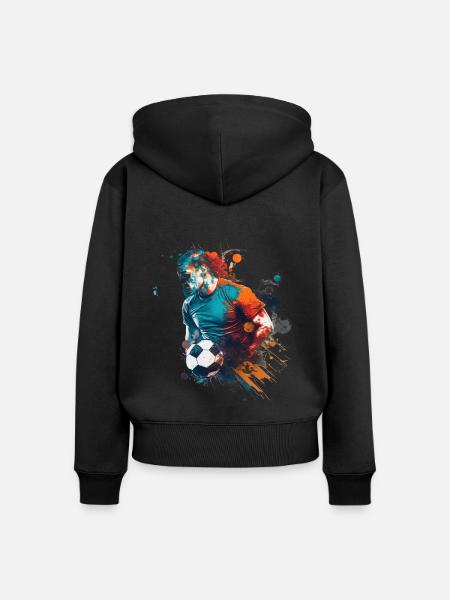 Sport - Frauen Premium Bio Zip Hoodie - Schwarz