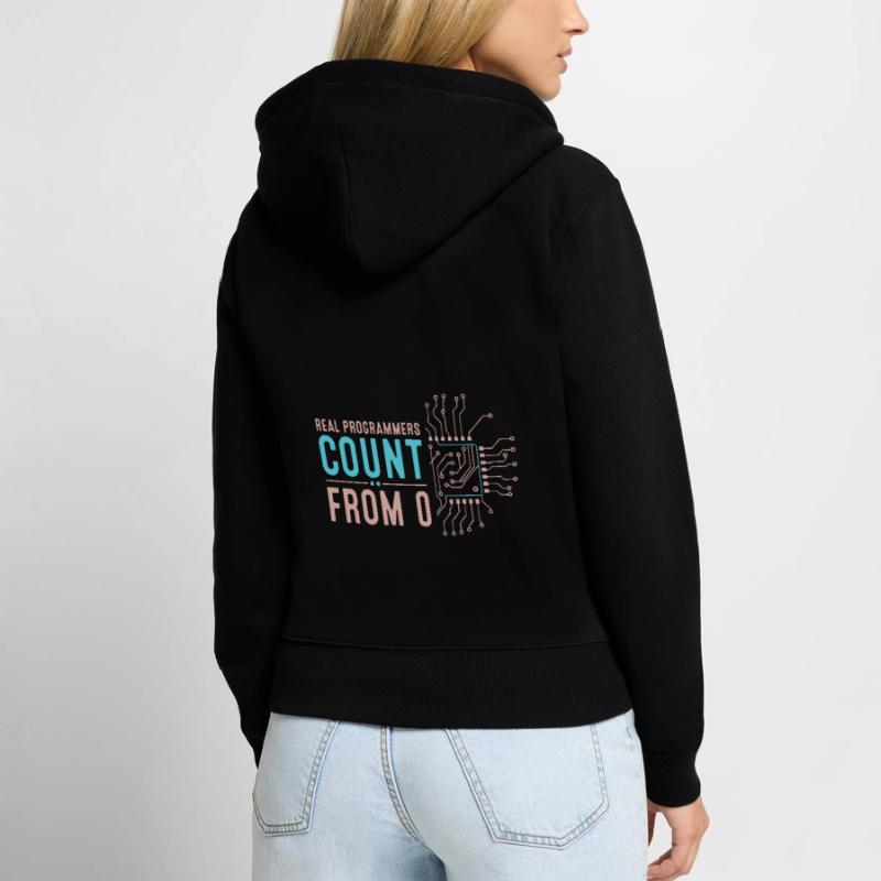 Real programmers count from 0 Women's Premium Organic Zip Hoodie