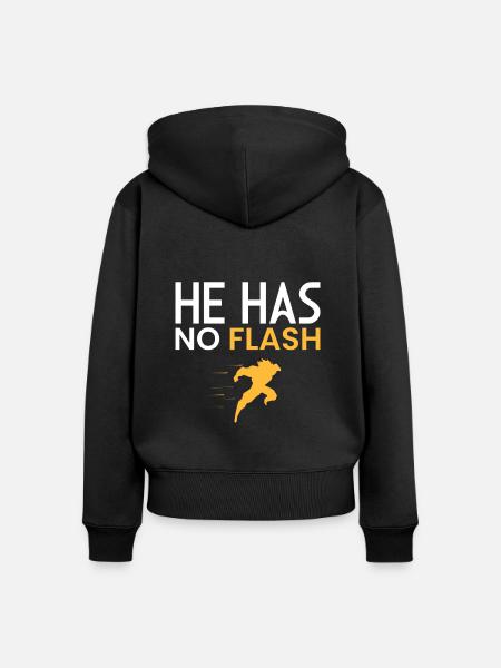 NO FLASH!! - Frauen Premium Bio Zip Hoodie - Schwarz
