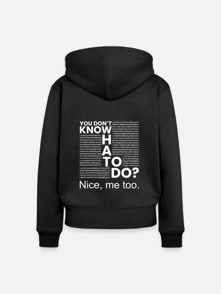 Zeit zum Abhängen - Frauen Premium Bio Zip Hoodie - Schwarz