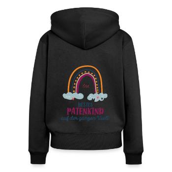 Bestes Patenkind Hochzeit Taufe Patensohn Paten - Frauen Premium Bio Zip Hoodie - Schwarz - Hinten - Julia (174cm)