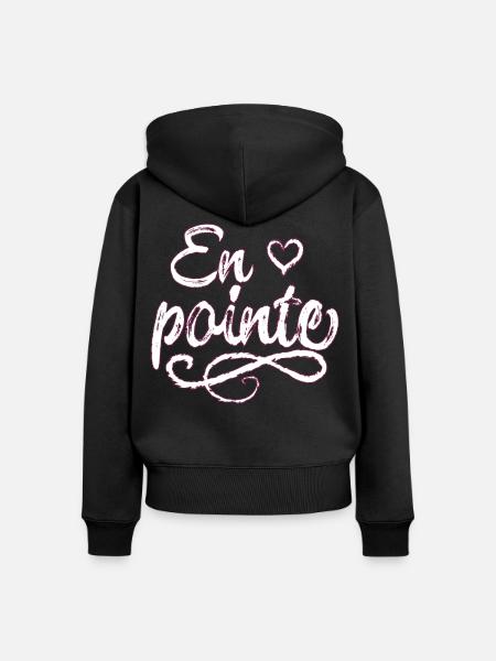 Ballett Liebe - Frauen Premium Bio Zip Hoodie - Schwarz