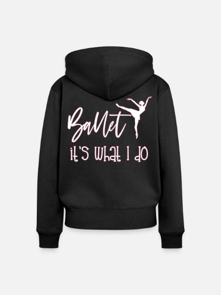 Ballerina - Frauen Premium Bio Zip Hoodie - Schwarz