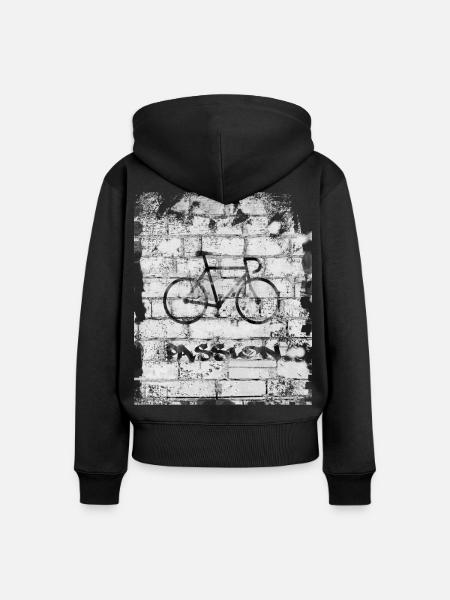 Bike - Frauen Premium Bio Zip Hoodie - Schwarz
