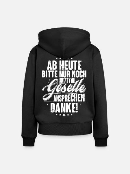 Gesellenprüfung Geselle - Frauen Premium Bio Zip Hoodie - Schwarz