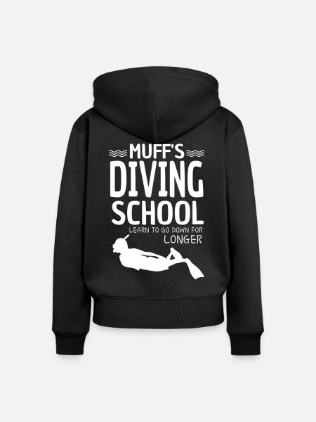 Tauchschule - Frauen Premium Bio Zip Hoodie - Schwarz