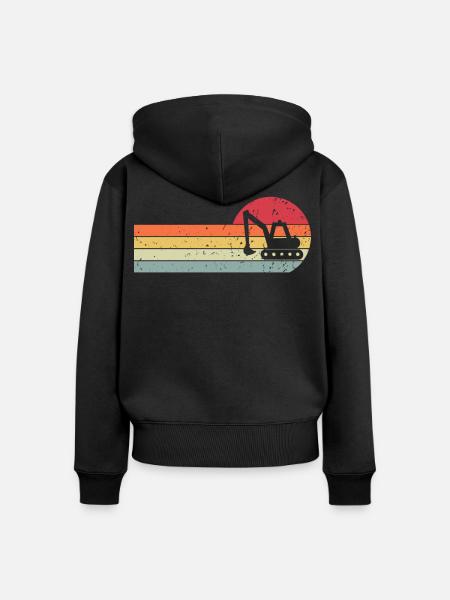 Bagger - Frauen Premium Bio Zip Hoodie - Schwarz