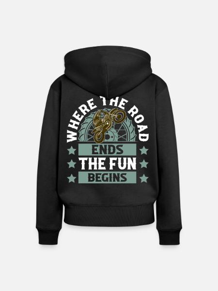 Motocross - Frauen Premium Bio Zip Hoodie - Schwarz