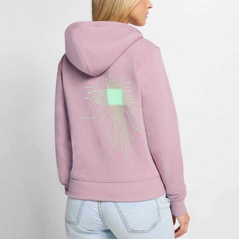 platine Core cpu Computer Nerd pc humor geek code Frauen Premium Bio Zip Hoodie