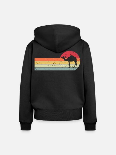 Kamel - Frauen Premium Bio Zip Hoodie - Schwarz