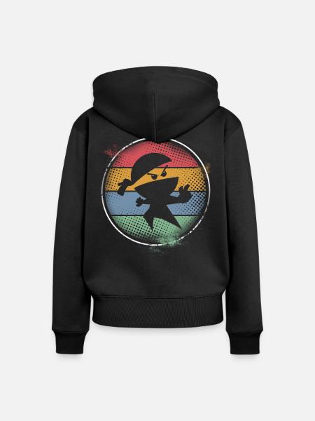 Ninja - Frauen Premium Bio Zip Hoodie - Schwarz