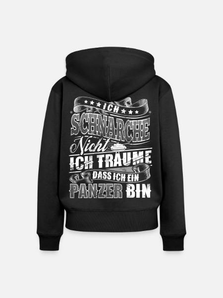 Panzer - Frauen Premium Bio Zip Hoodie - Schwarz