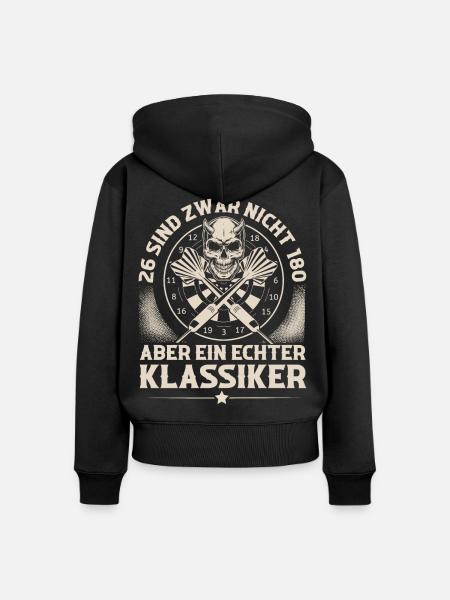 Dart Darten Darts - Frauen Premium Bio Zip Hoodie - Schwarz