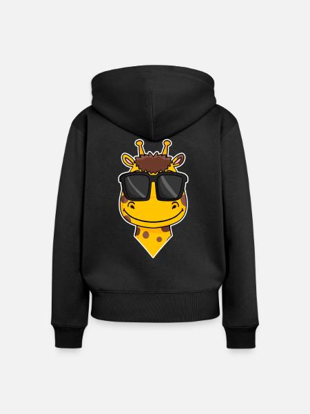 Giraffe - Frauen Premium Bio Zip Hoodie - Schwarz
