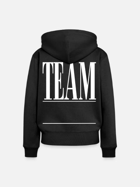 Team - Frauen Premium Bio Zip Hoodie - Schwarz