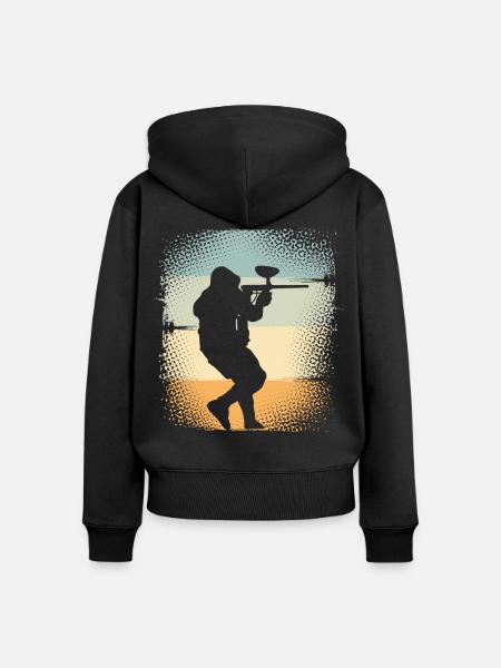 Paintball - Frauen Premium Bio Zip Hoodie - Schwarz