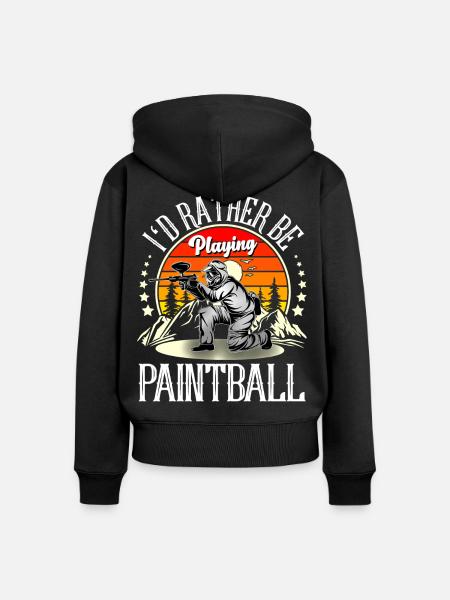 Paintball - Frauen Premium Bio Zip Hoodie - Schwarz