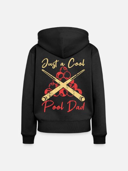 Billard Papa - Frauen Premium Bio Zip Hoodie - Schwarz