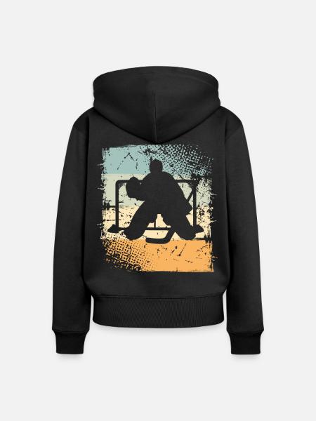 Eishockey - Frauen Premium Bio Zip Hoodie - Schwarz