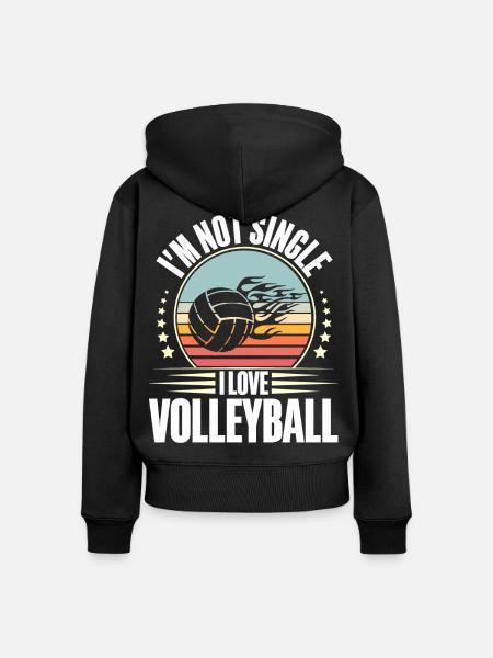 Volleyball - Frauen Premium Bio Zip Hoodie - Schwarz