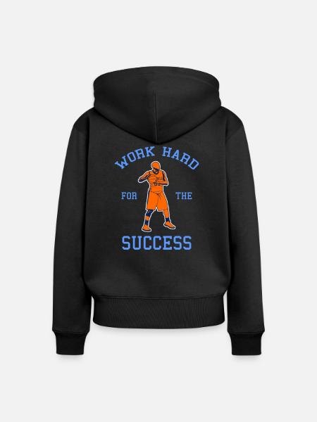 Motivation Basketball - Frauen Premium Bio Zip Hoodie - Schwarz