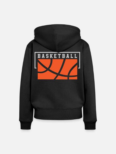 Basketball Basketballer - Frauen Premium Bio Zip Hoodie - Schwarz