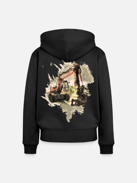 Alter Bagger - Frauen Premium Bio Zip Hoodie - Schwarz
