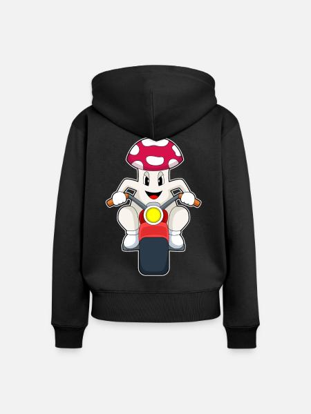 Pilz Motorrad - Frauen Premium Bio Zip Hoodie - Schwarz