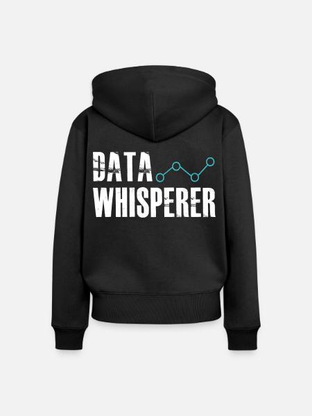 Datenflüsterer, wissenschaftlicher Analyst, Softwareentwickler - Frauen Premium Bio Zip Hoodie - Schwarz