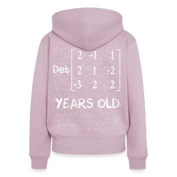 17th birthday 17 years matrix determinant - Women's Premium Organic Zip Hoodie - dusky pink - Back - Julia (174cm)