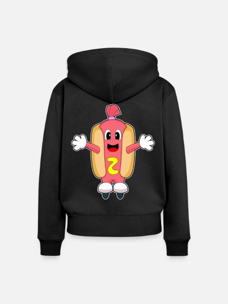 Hotdog Inline skating Inline skates - Frauen Premium Bio Zip Hoodie - Schwarz