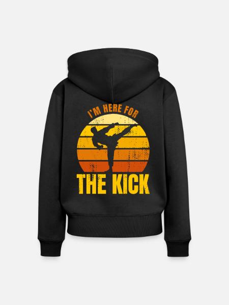 Karateka Witz - Frauen Premium Bio Zip Hoodie - Schwarz
